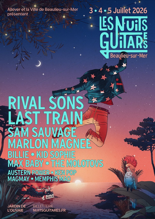 Les nuits guitares 2026 Côte d'Azur - actuprovence agenda festivals été 2026